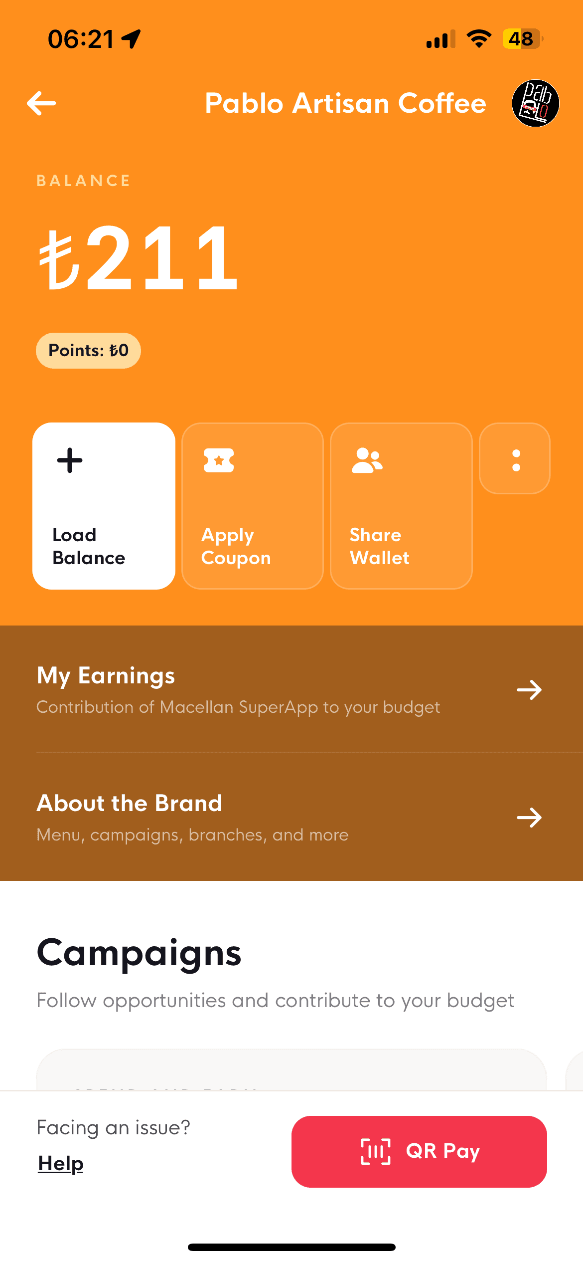 Wallet screenshot